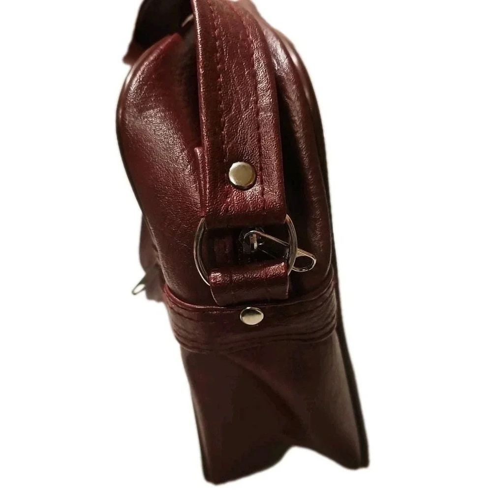 Samsonite Silhouette Carry On Faux Leather Reddish Brown  Vintage + VTG PSA Tag